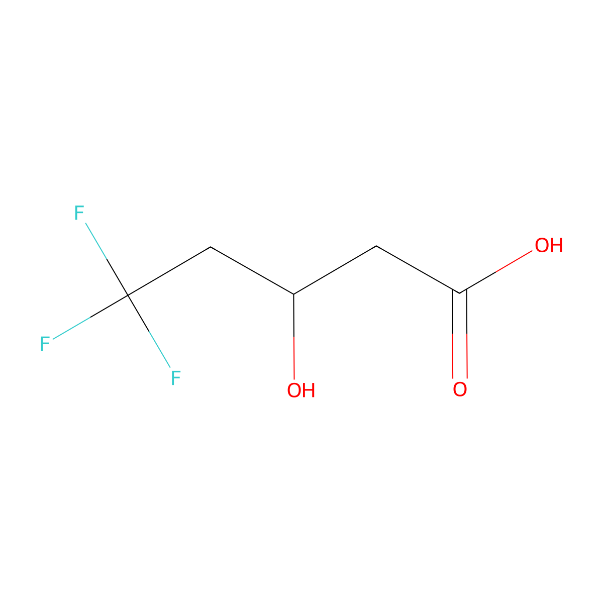 5,5,5-Trifluoro-3-hydroxypentanoic acid molecular structure, CAS 1936639-10-9