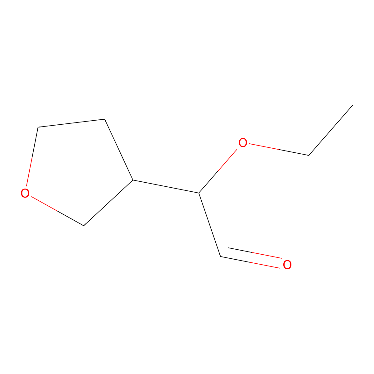 2-Ethoxy-2-(oxolan-3-yl)acetaldehyde molecular structure, CAS 1936640-17-3