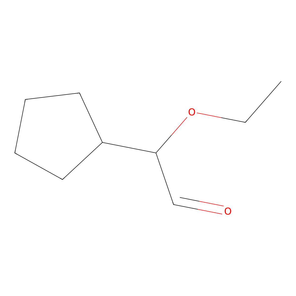 2-Cyclopentyl-2-ethoxyacetaldehyde molecular structure, CAS 1936640-21-9