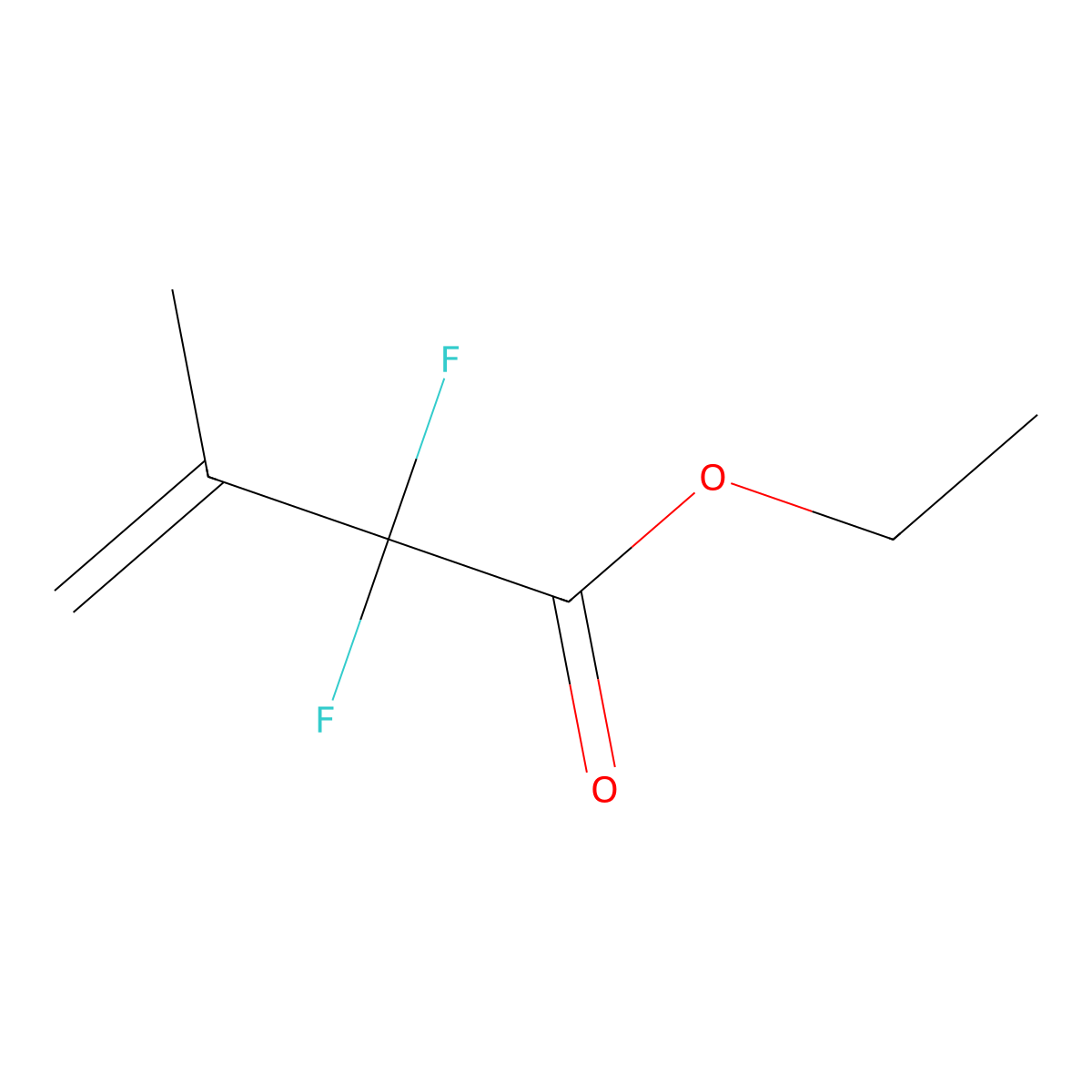 2,2-Difluoro-3-methyl-but-3-enoic acid ethyl ester molecular structure, CAS 1936641-34-7