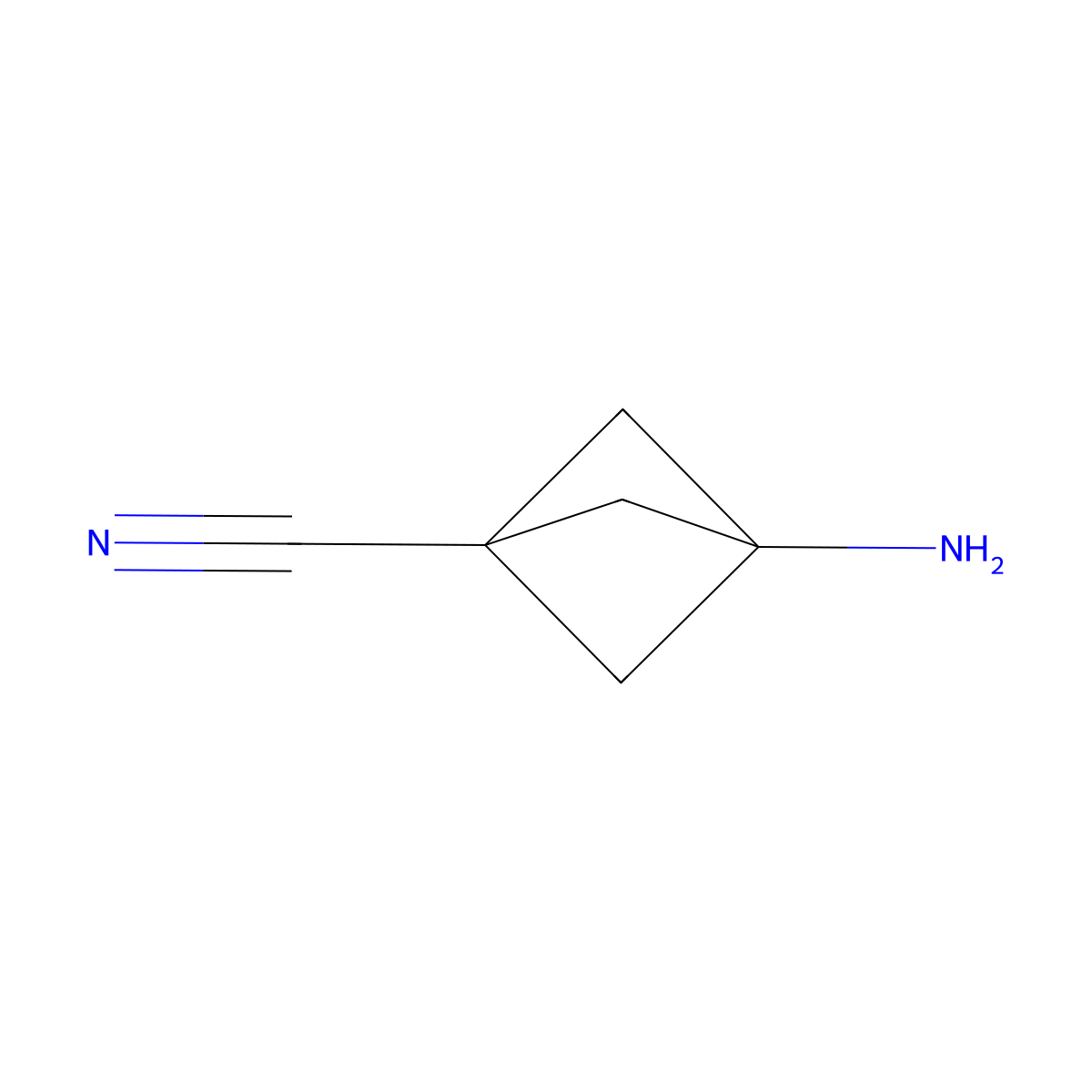 3-Aminobicyclo[1.1.1]pentane-1-carbonitrile molecular structure, CAS 1936643-30-9
