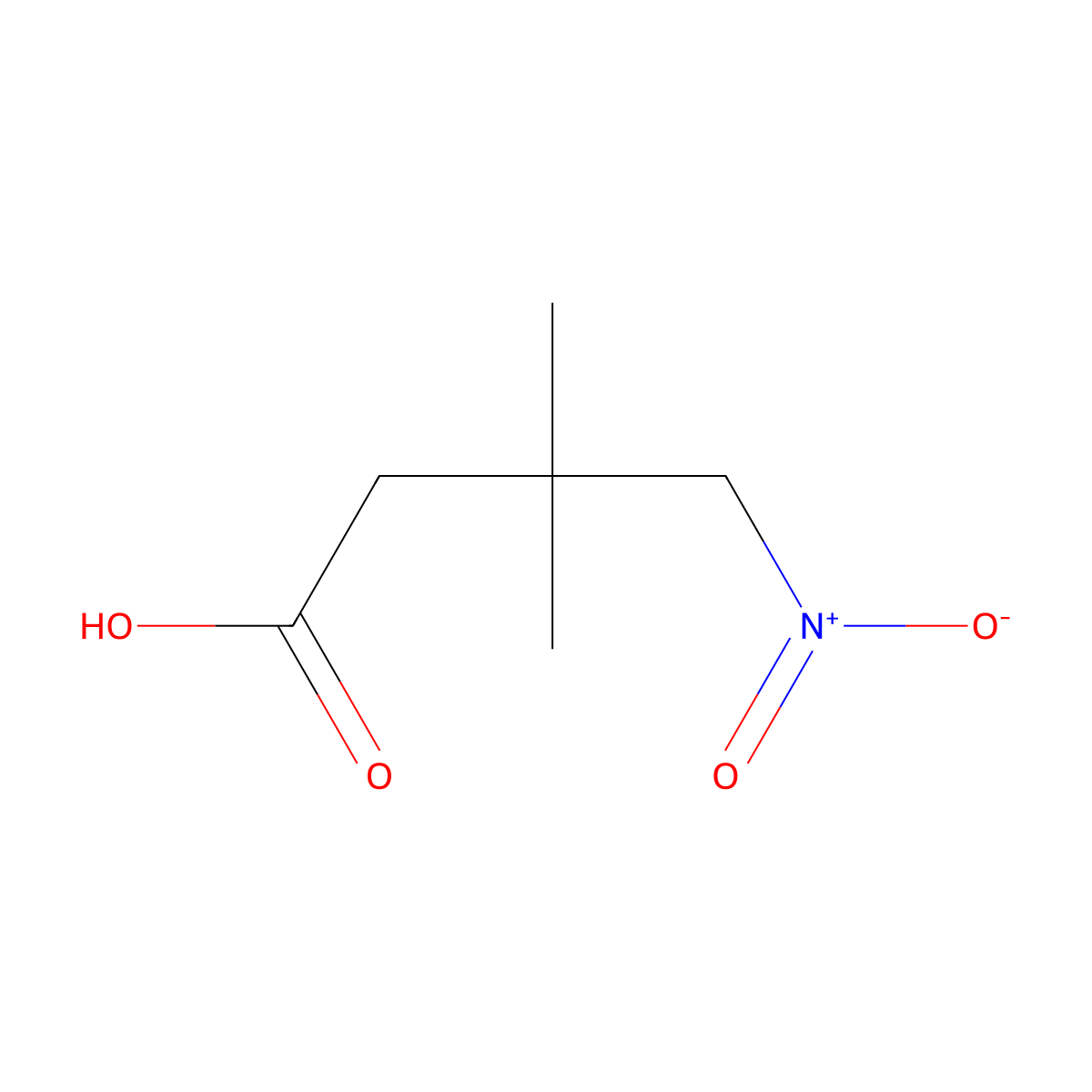 3,3-Dimethyl-4-nitrobutanoic acid molecular structure, CAS 1936653-09-6