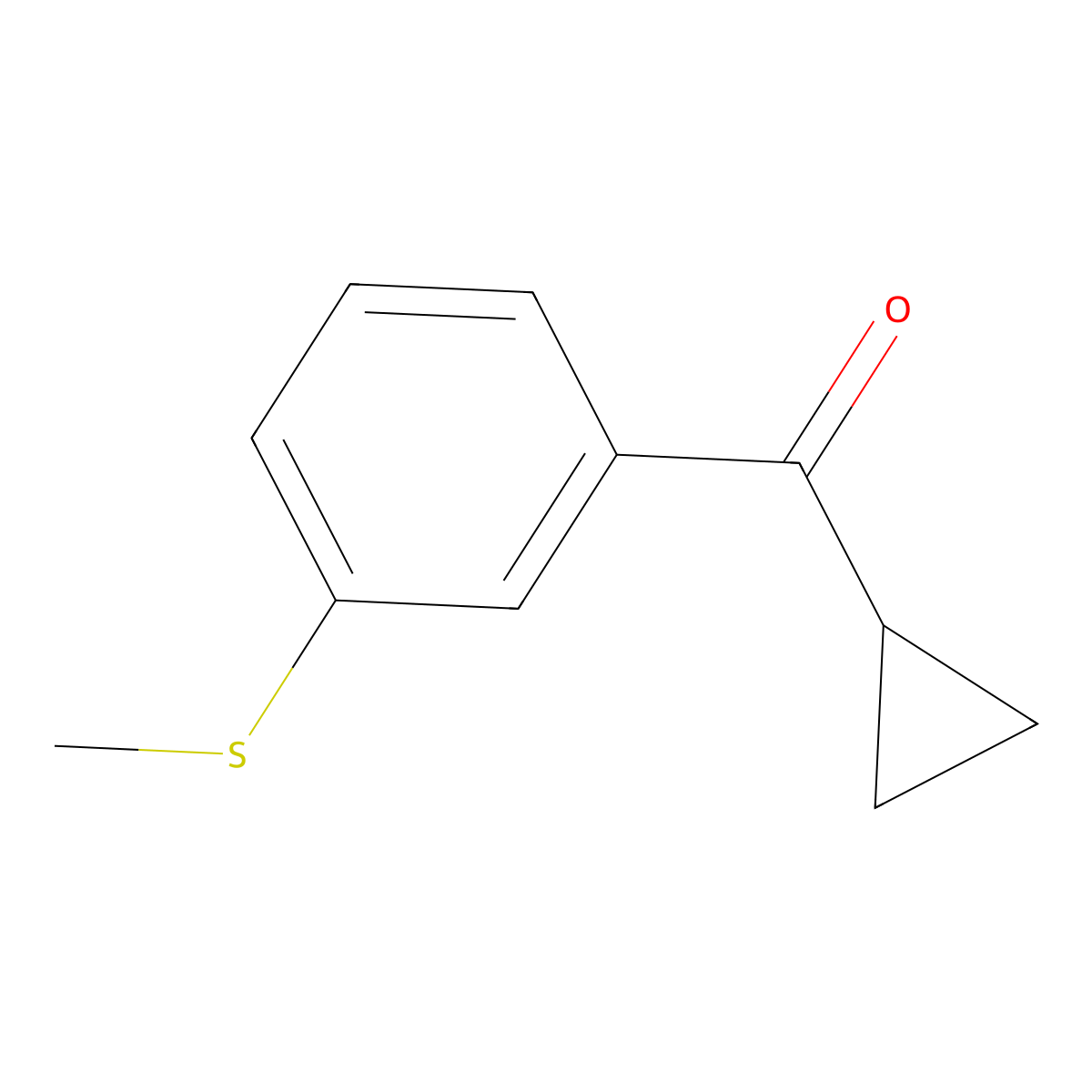 Cyclopropyl[3-(methylthio)phenyl]methanone molecular structure, CAS 1936654-93-1