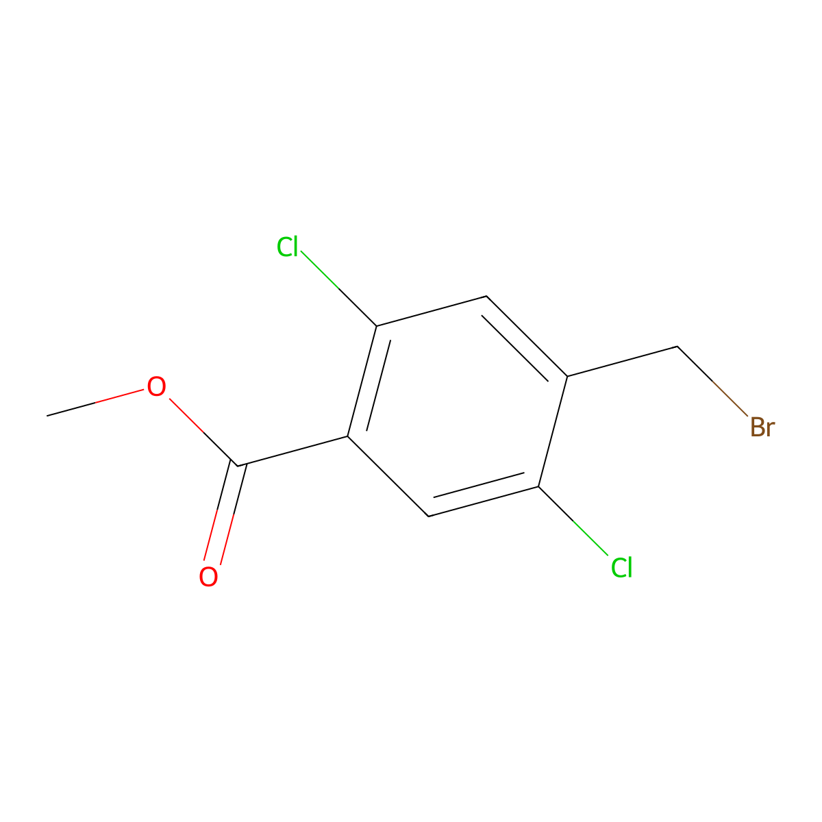 Methyl 4-bromomethyl-2,5-dichlorobenzoate molecular structure, CAS 1936655-55-8