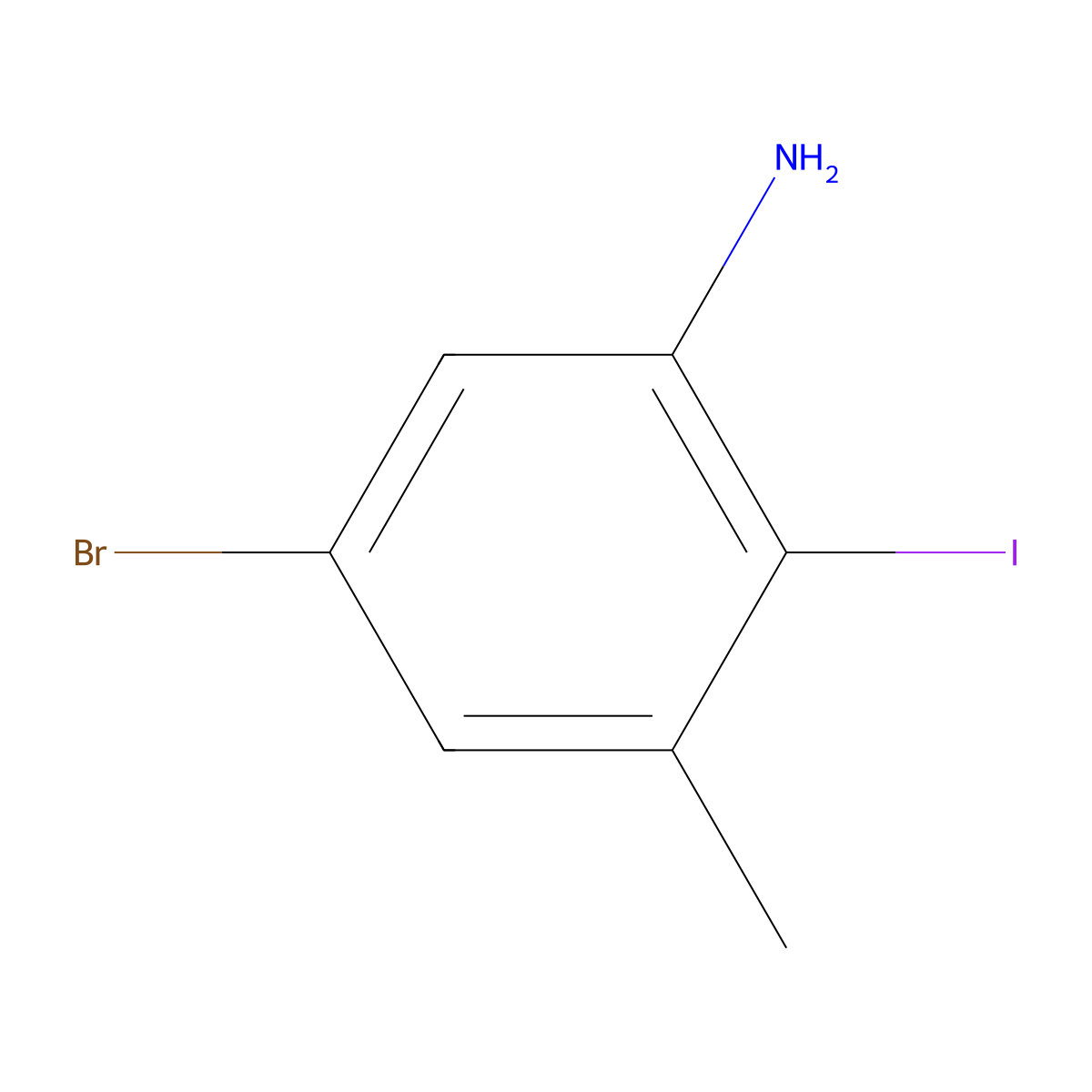 5-Bromo-2-iodo-3-methylaniline molecular structure, CAS 1936656-34-6