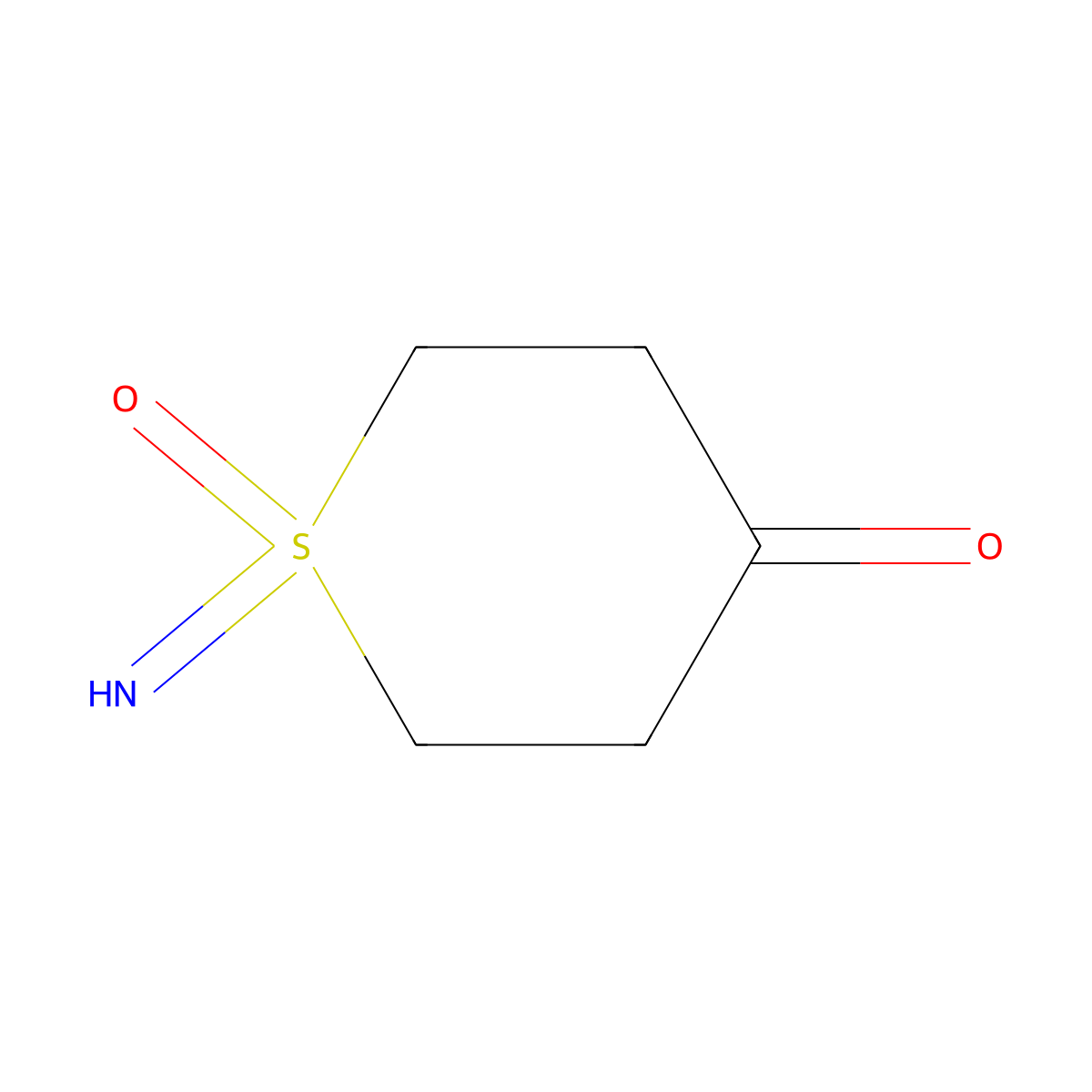 1-Imino-1lambda6-thiane-1,4-dione molecular structure, CAS 1936657-10-1