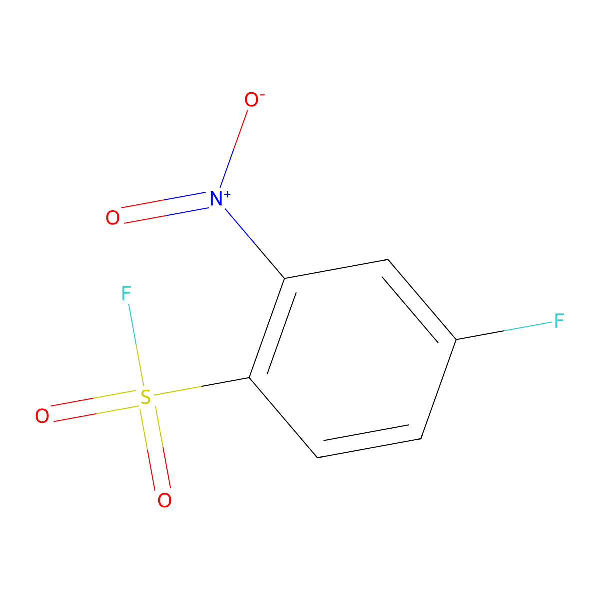 4-Fluoro-2-nitrobenzene-1-sulfonyl fluoride molecular structure, CAS 1936657-90-7