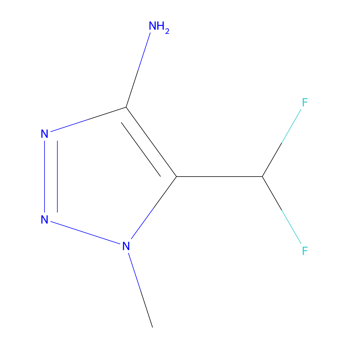 5-(difluoromethyl)-1-methyl-1H-1,2,3-triazol-4-amine molecular structure, CAS 1936660-43-3