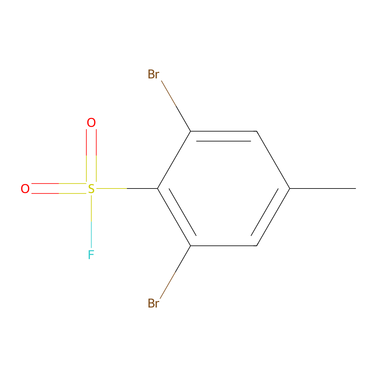 2,6-Dibromo-4-methylbenzene-1-sulfonyl fluoride molecular structure, CAS 1936661-69-6
