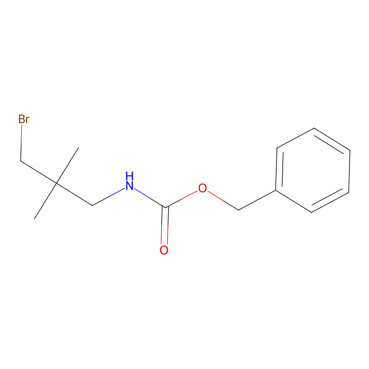 benzyl N-(3-bromo-2,2-dimethylpropyl)carbamate molecular structure, CAS 1936661-71-0