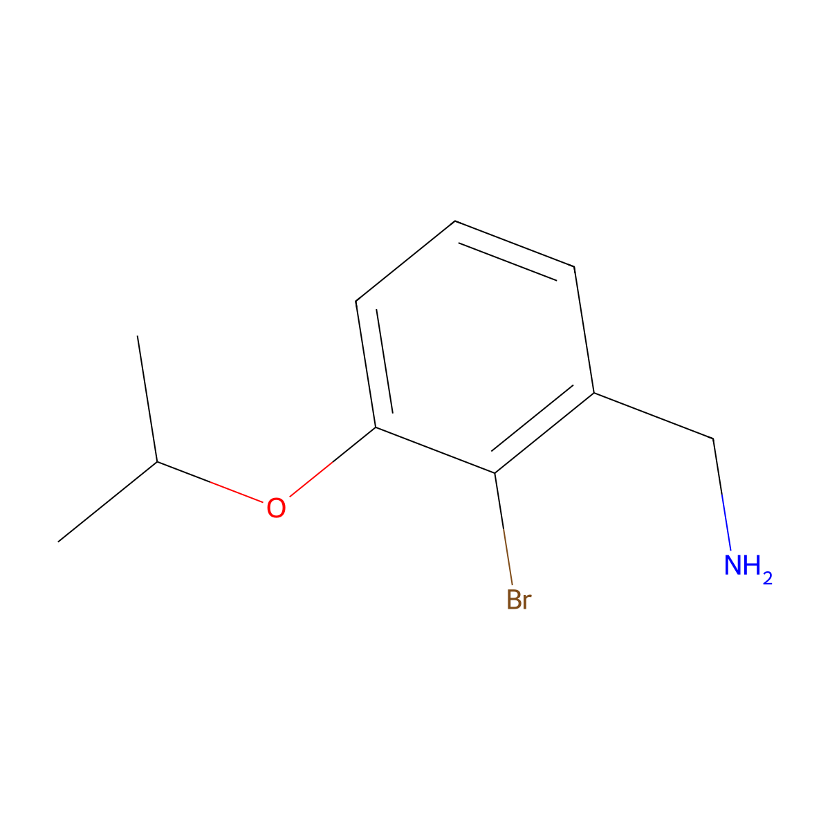 [2-Bromo-3-(propan-2-yloxy)phenyl]methanamine molecular structure, CAS 1936662-46-2
