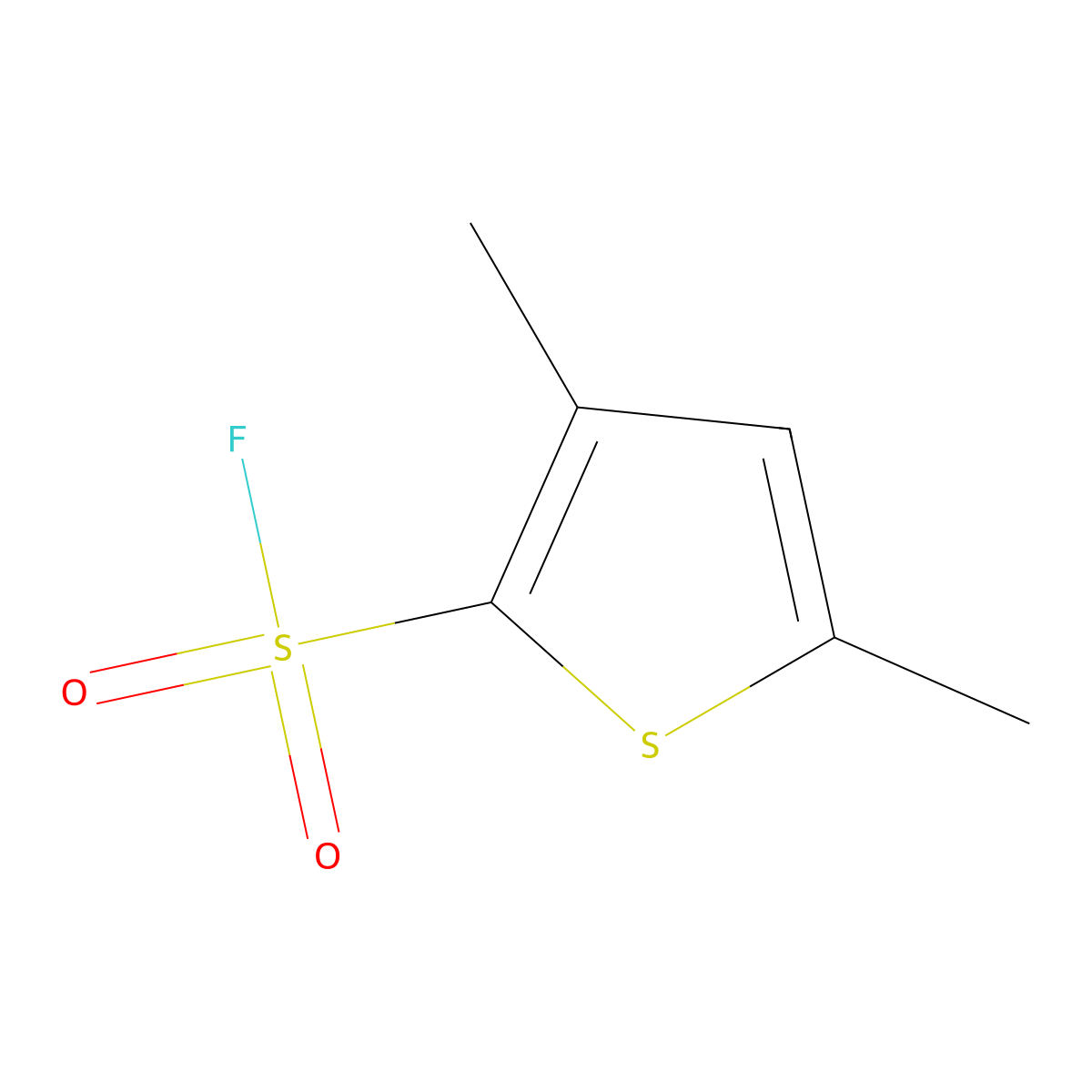 3,5-Dimethylthiophene-2-sulfonyl fluoride molecular structure, CAS 1936662-66-6