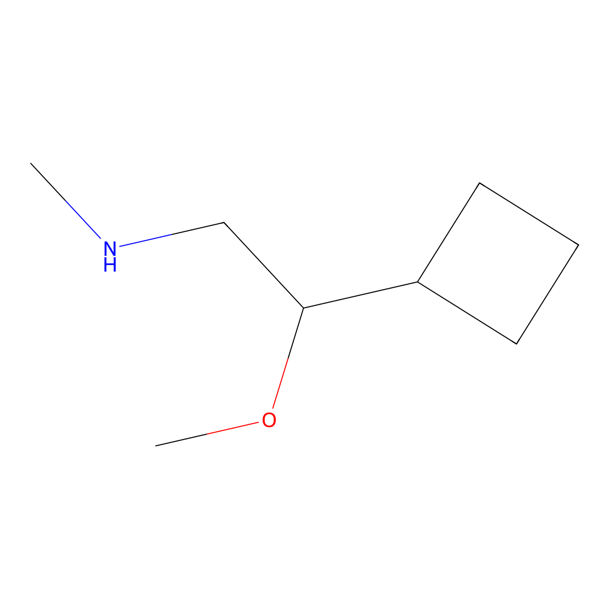 (2-Cyclobutyl-2-methoxyethyl)(methyl)amine molecular structure, CAS 1936662-72-4