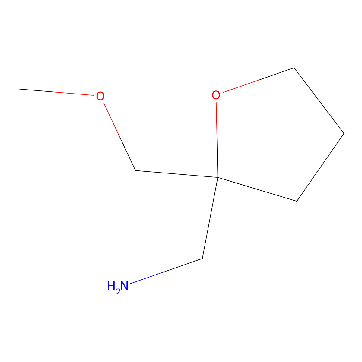 [2-(Methoxymethyl)oxolan-2-yl]methanamine molecular structure, CAS 1936662-84-8