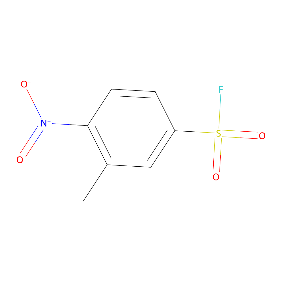 3-Methyl-4-nitrobenzene-1-sulfonyl fluoride molecular structure, CAS 1936664-02-6