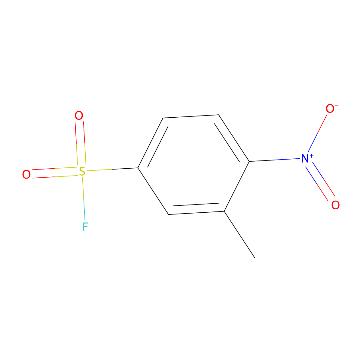 3-Methyl-4-nitrobenzene-1-sulfonyl fluoride molecular structure, CAS 1936664-02-6