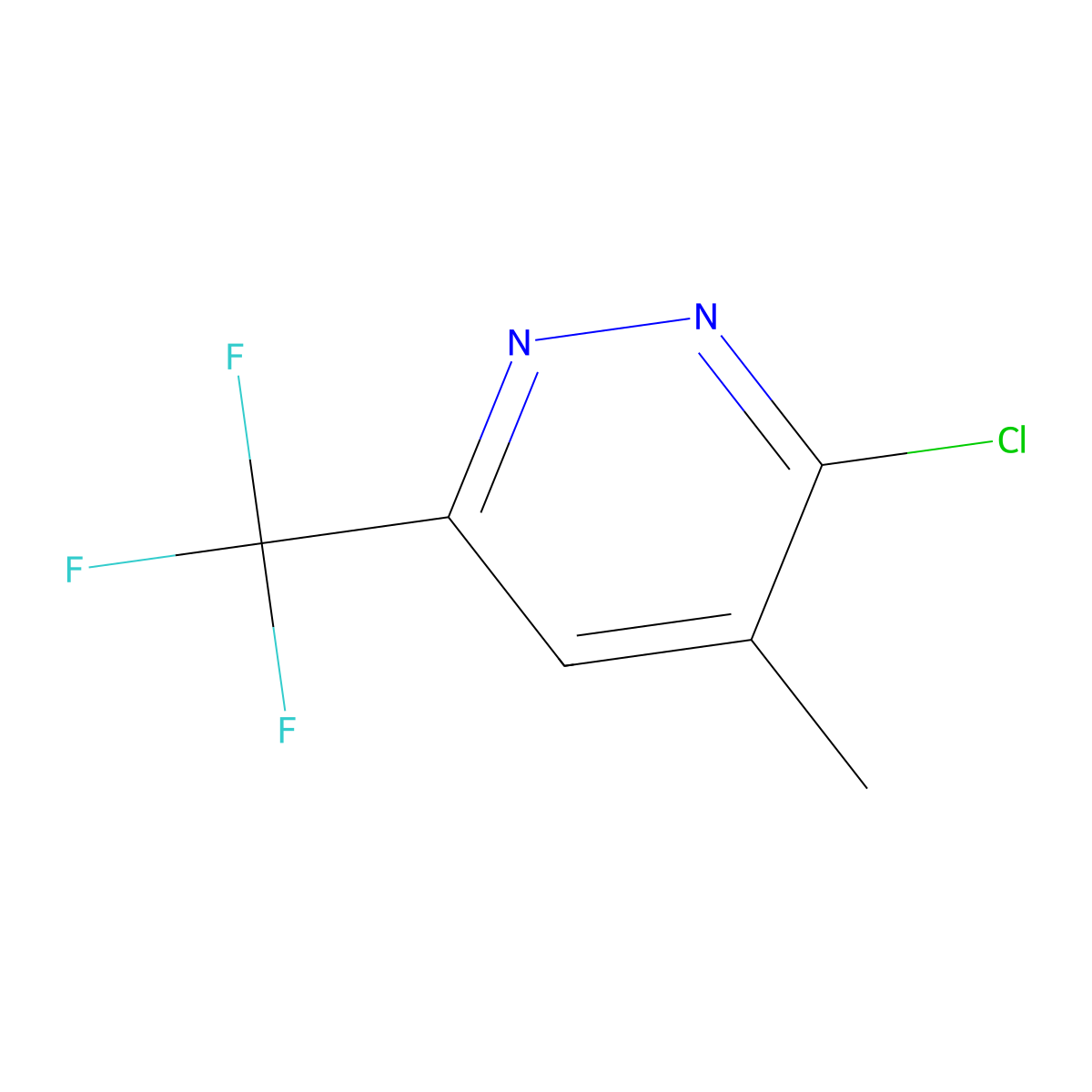 3-Chloro-4-methyl-6-(trifluoromethyl)pyridazine molecular structure, CAS 1936664-22-0
