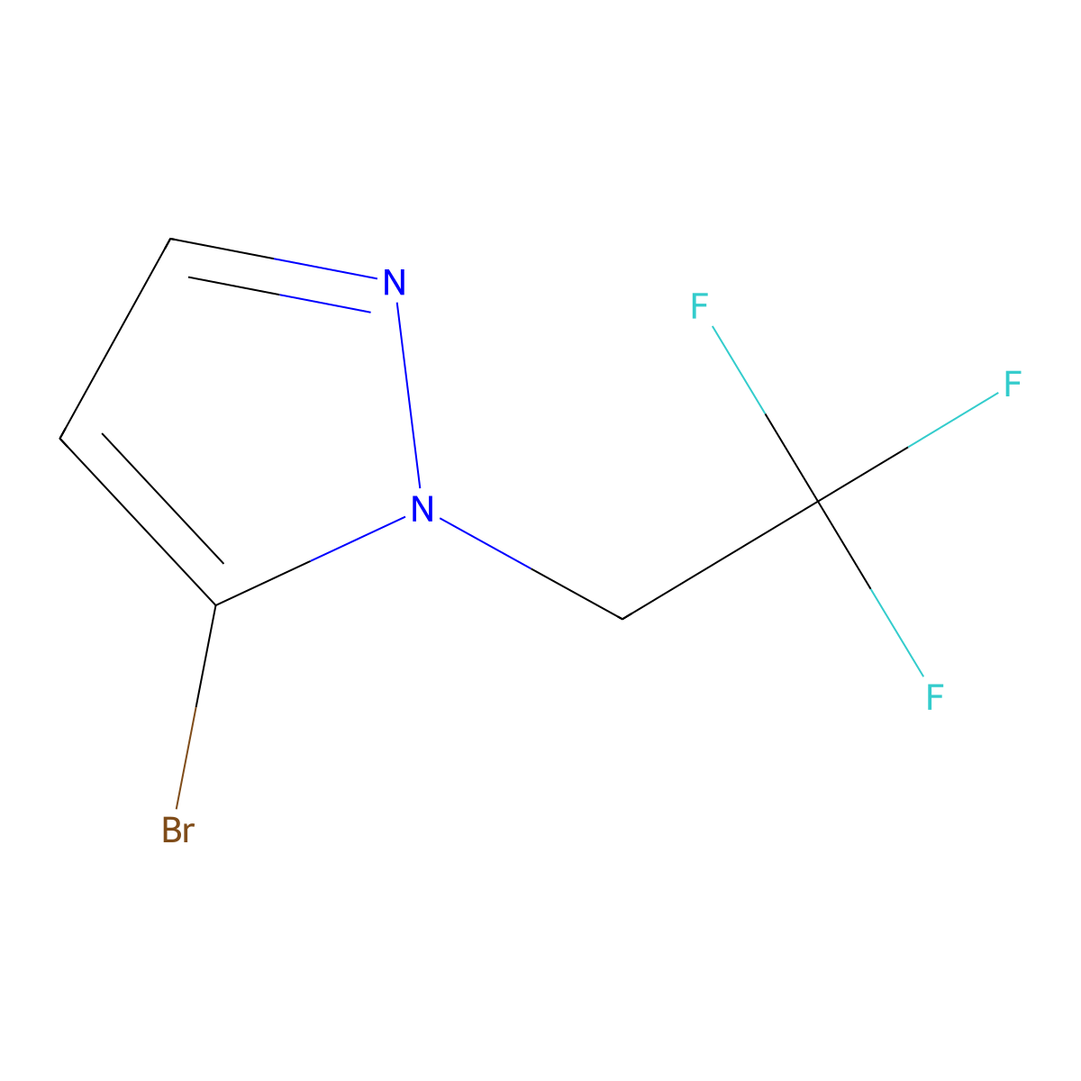 5-Bromo-1-(2,2,2-trifluoroethyl)-1H-pyrazole molecular structure, CAS 1936665-00-7