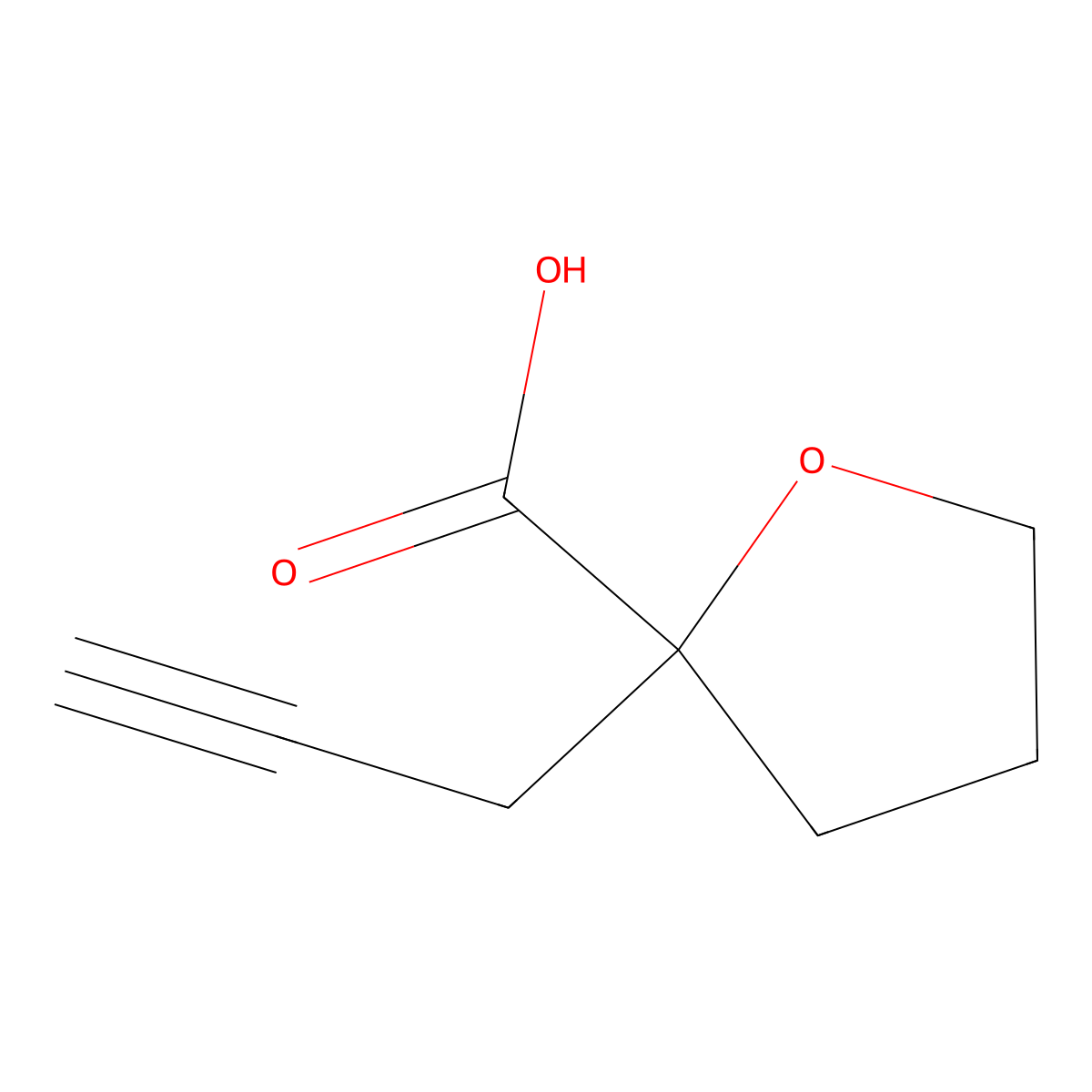 2-(Prop-2-yn-1-yl)oxolane-2-carboxylic acid molecular structure, CAS 1936666-75-9