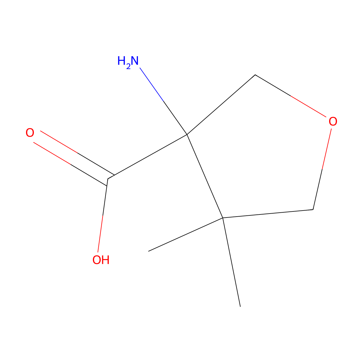 3-Amino-4,4-dimethyloxolane-3-carboxylic acid molecular structure, CAS 1936667-08-1