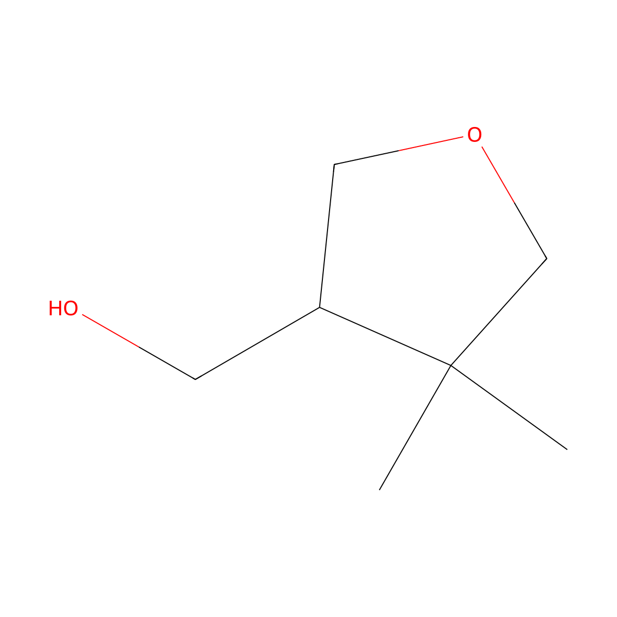 (4,4-Dimethyltetrahydrofuran-3-YL)methanol molecular structure, CAS 1936670-26-6