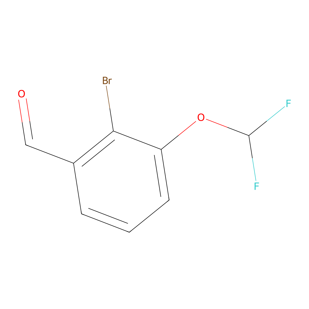 2-Bromo-3-(difluoromethoxy)benzaldehyde molecular structure, CAS 1936671-21-4