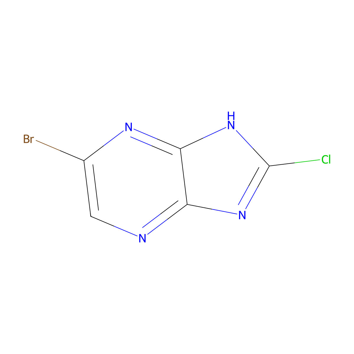 6-bromo-2-chloro-1H-imidazo[4,5-b]pyrazine molecular structure, CAS 1936673-55-0