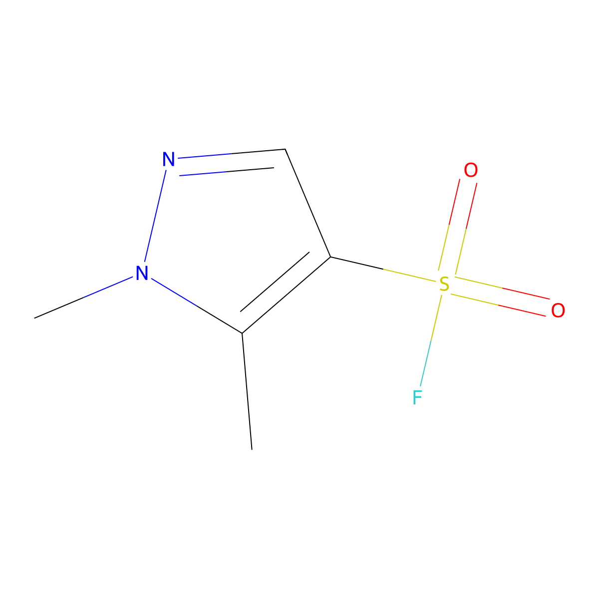1,5-Dimethyl-1H-pyrazole-4-sulfonyl fluoride molecular structure, CAS 1936674-60-0