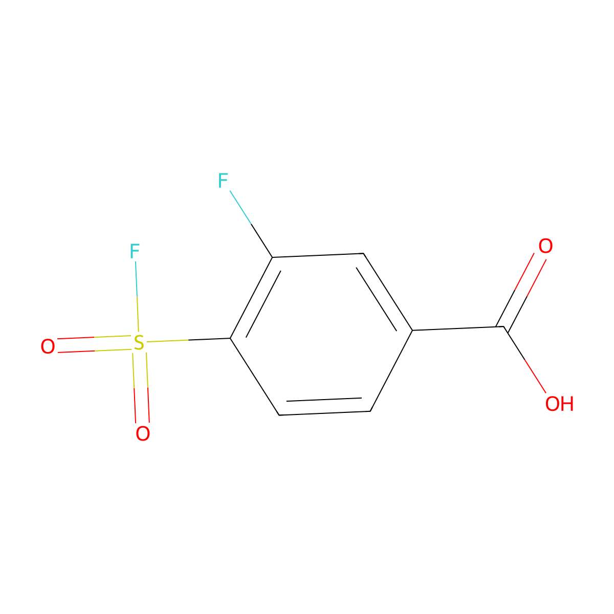 3-Fluoro-4-(fluorosulfonyl)benzoic acid molecular structure, CAS 1936674-88-2