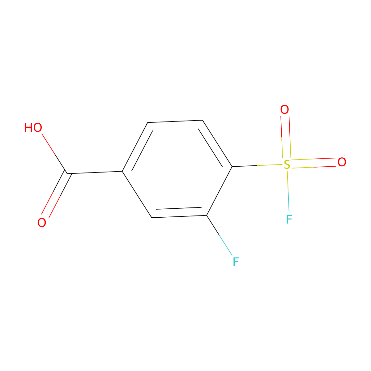 3-Fluoro-4-(fluorosulfonyl)benzoic acid molecular structure, CAS 1936674-88-2