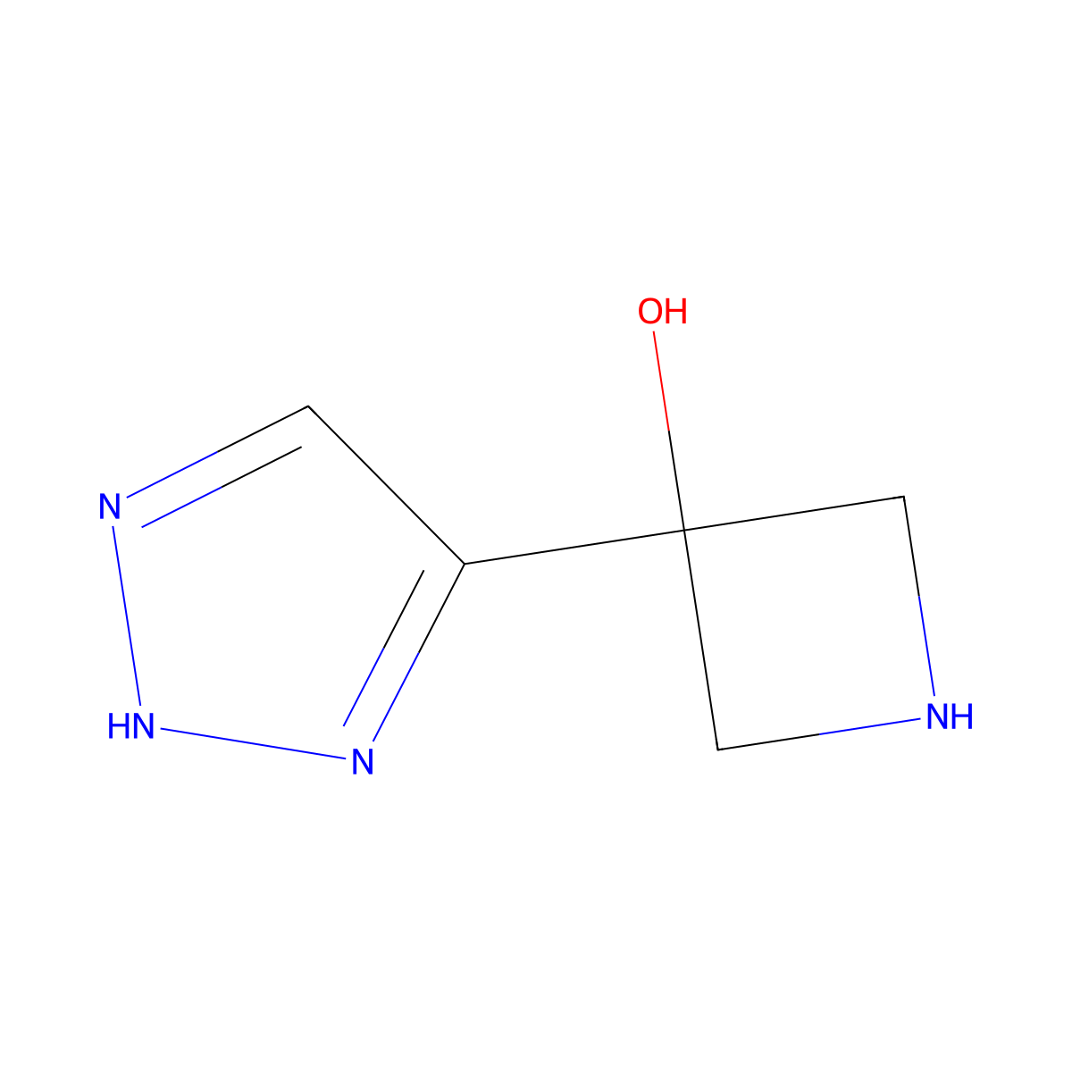 3-(1H-1,2,3-Triazol-4-yl)azetidin-3-ol molecular structure, CAS 1936675-43-2