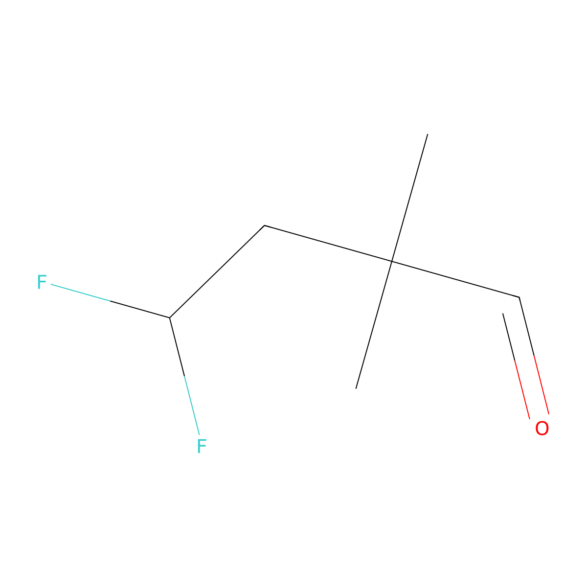 4,4-Difluoro-2,2-dimethylbutanal molecular structure, CAS 1936675-67-0
