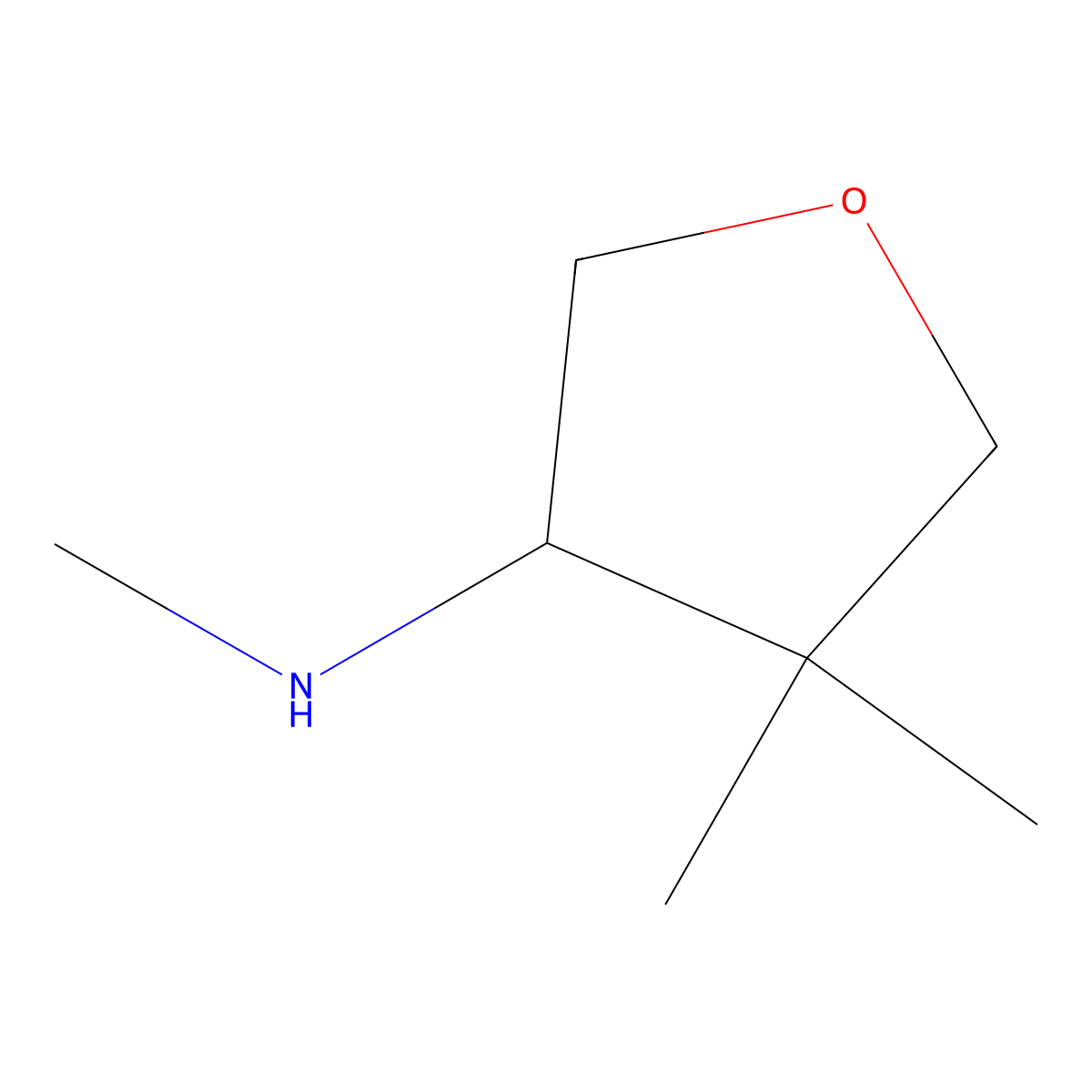 N,4,4-trimethyloxolan-3-amine molecular structure, CAS 1936675-84-1