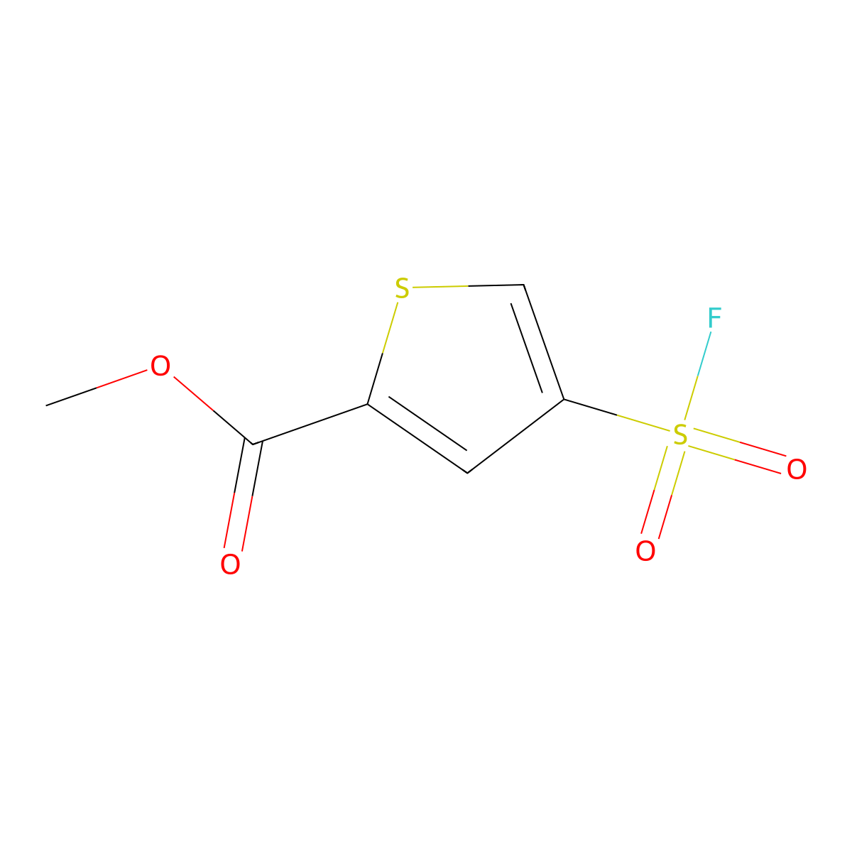 Methyl 4-(fluorosulfonyl)thiophene-2-carboxylate molecular structure, CAS 1936676-11-7