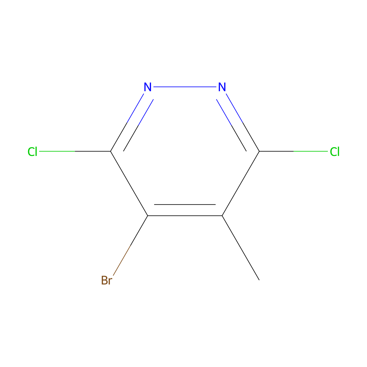 4-Bromo-3,6-dichloro-5-methylpyridazine molecular structure, CAS 1936676-33-3
