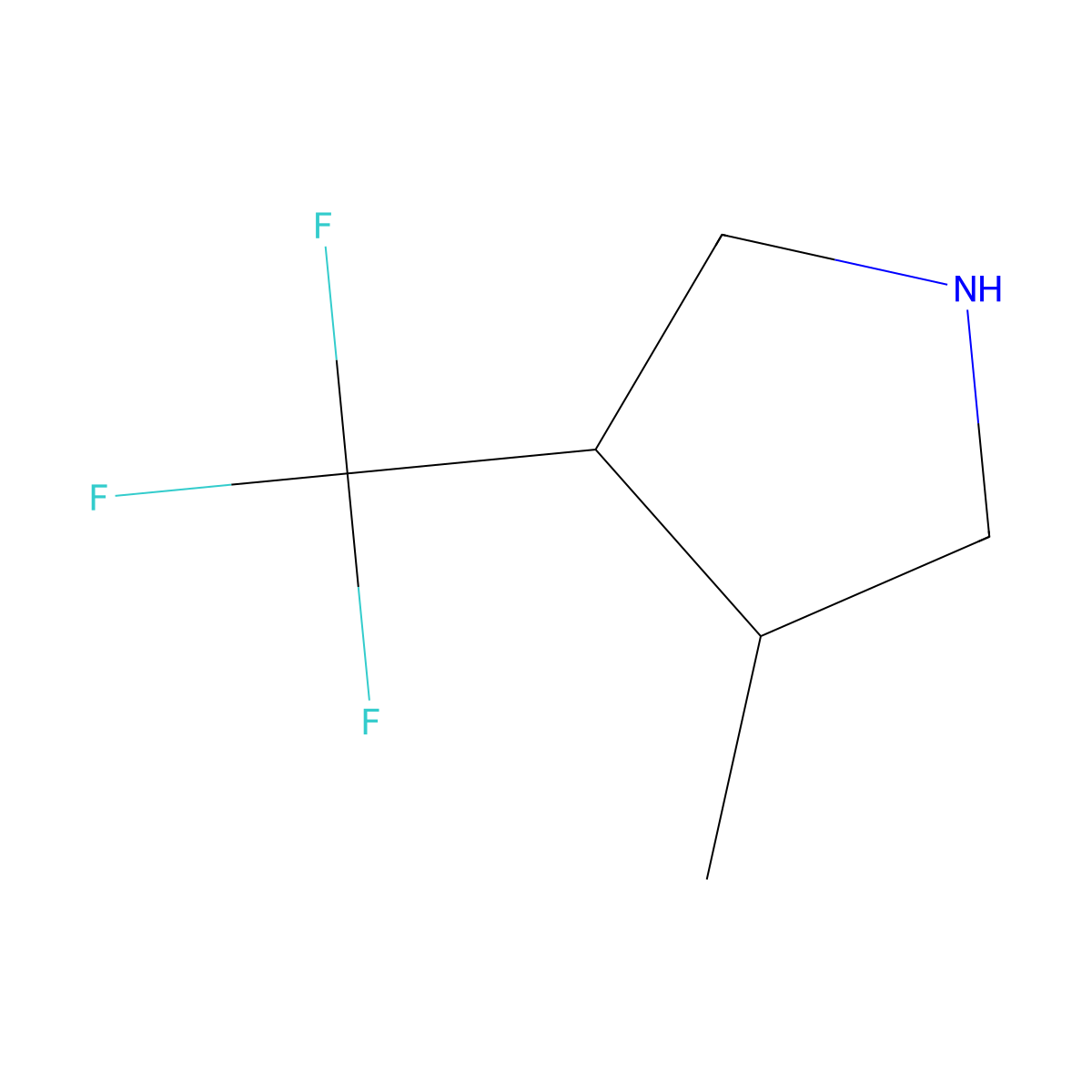 3-Methyl-4-(trifluoromethyl)pyrrolidine molecular structure, CAS 1936677-55-2