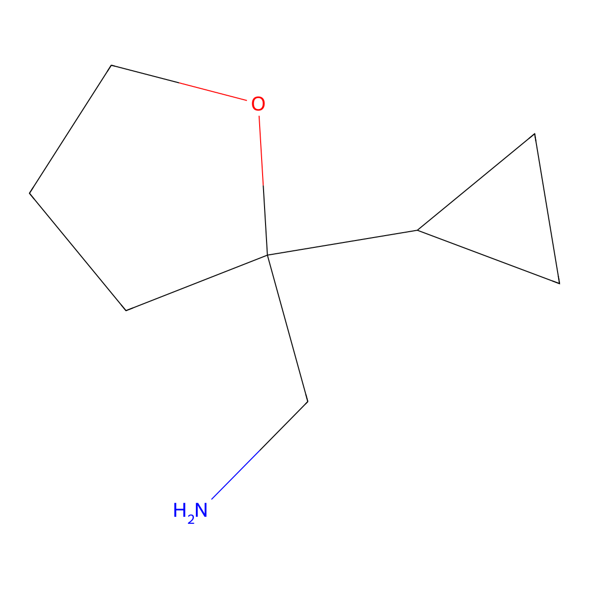 (2-Cyclopropyloxolan-2-yl)methanamine molecular structure, CAS 1936679-50-3