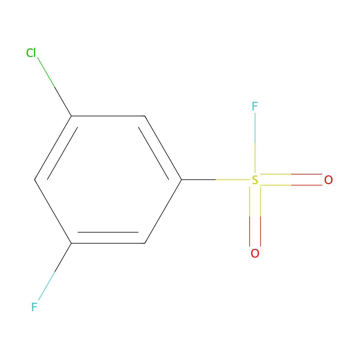 3-Chloro-5-fluorobenzene-1-sulfonyl fluoride molecular structure, CAS 1936680-41-9