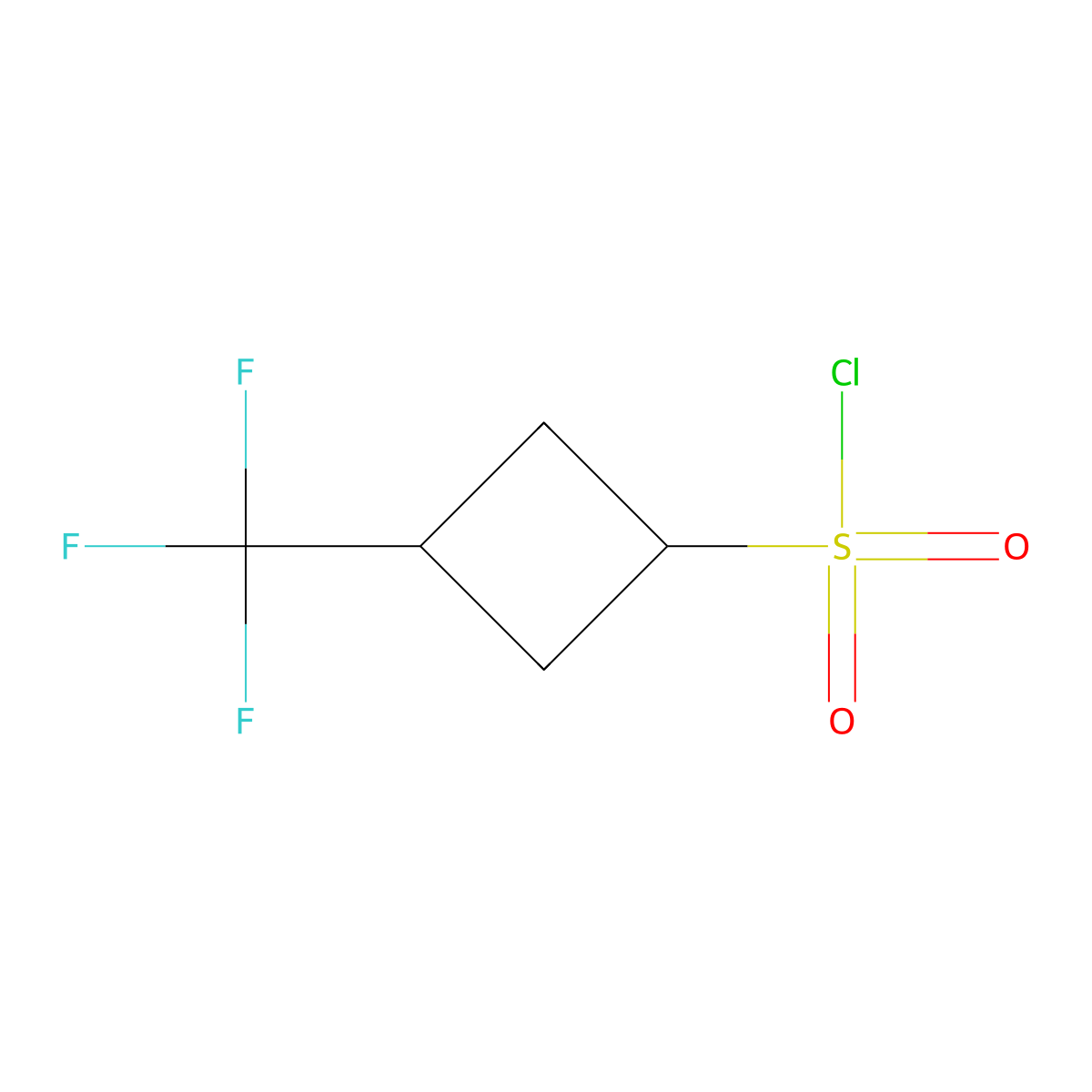 3-(Trifluoromethyl)cyclobutane-1-sulfonyl chloride molecular structure, CAS 1936688-71-9