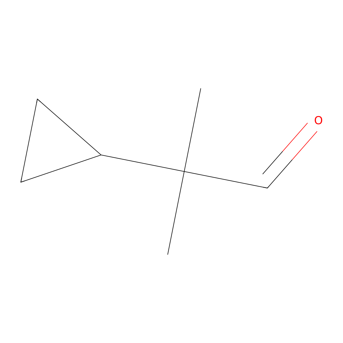 2-Cyclopropyl-2-methylpropanal molecular structure, CAS 1936689-91-6