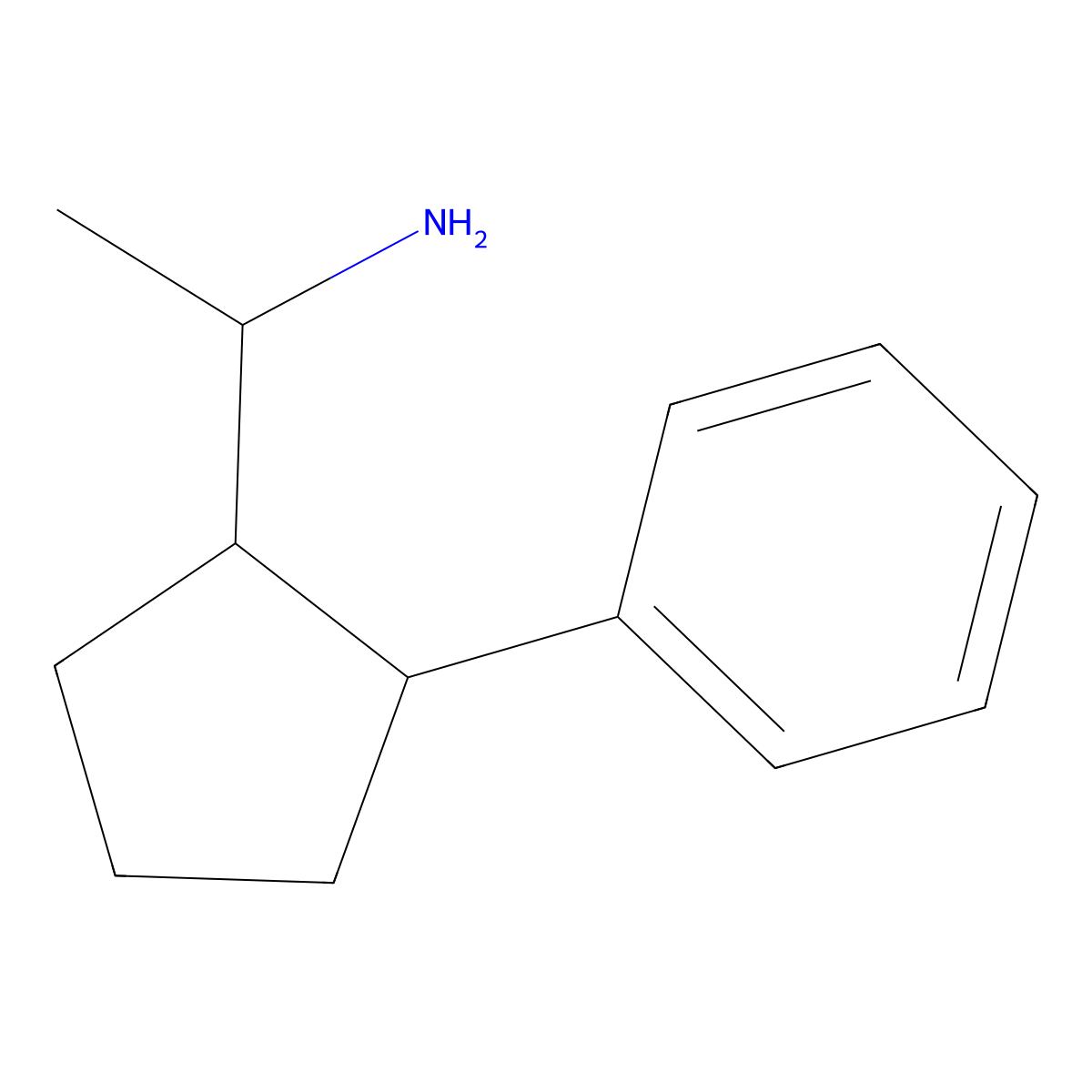 1-(2-Phenylcyclopentyl)ethan-1-amine molecular structure, CAS 1936693-17-2