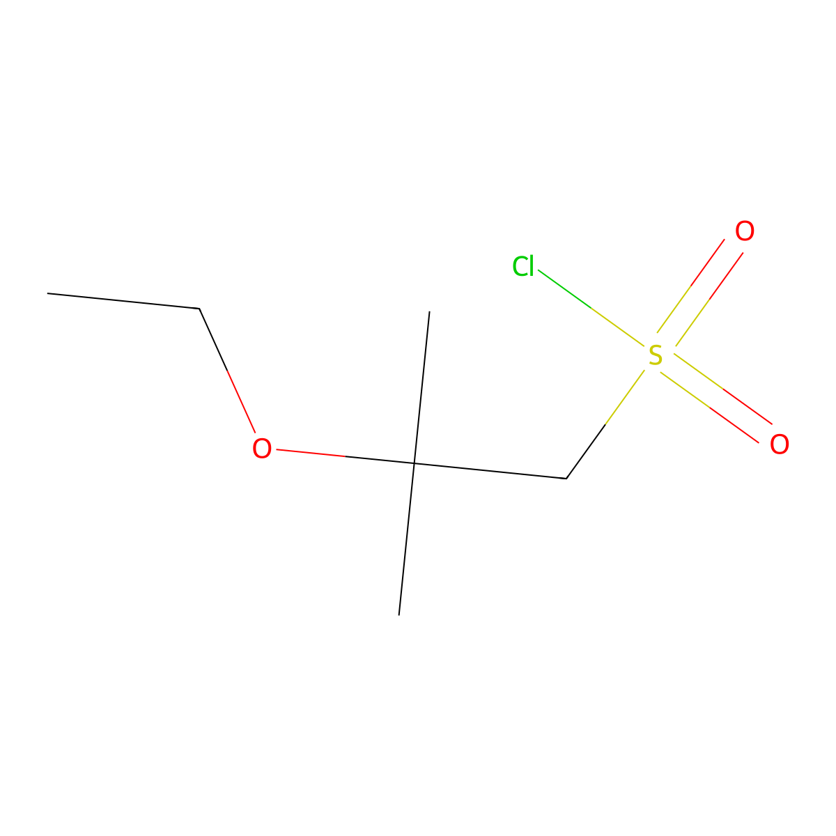2-Ethoxy-2-methylpropane-1-sulfonyl chloride molecular structure, CAS 1936693-62-7