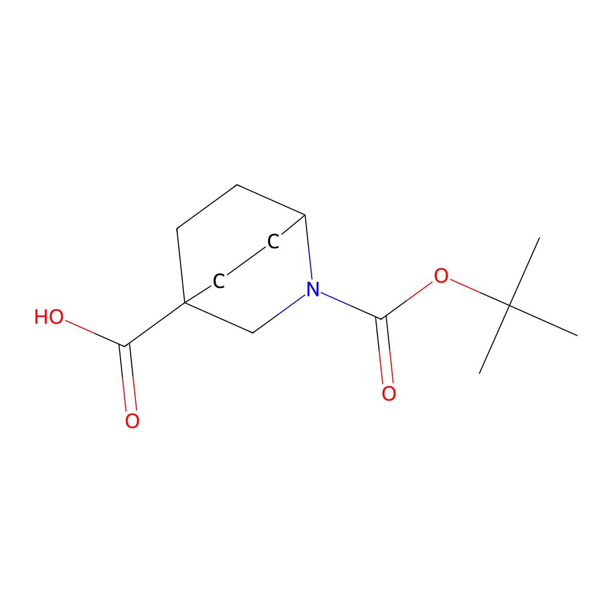 2-((t-Butoxy)carbonyl)-2-azabicyclo(2.2.2)octane-4-carboxylic acid molecular structure, CAS 1936695-68-9