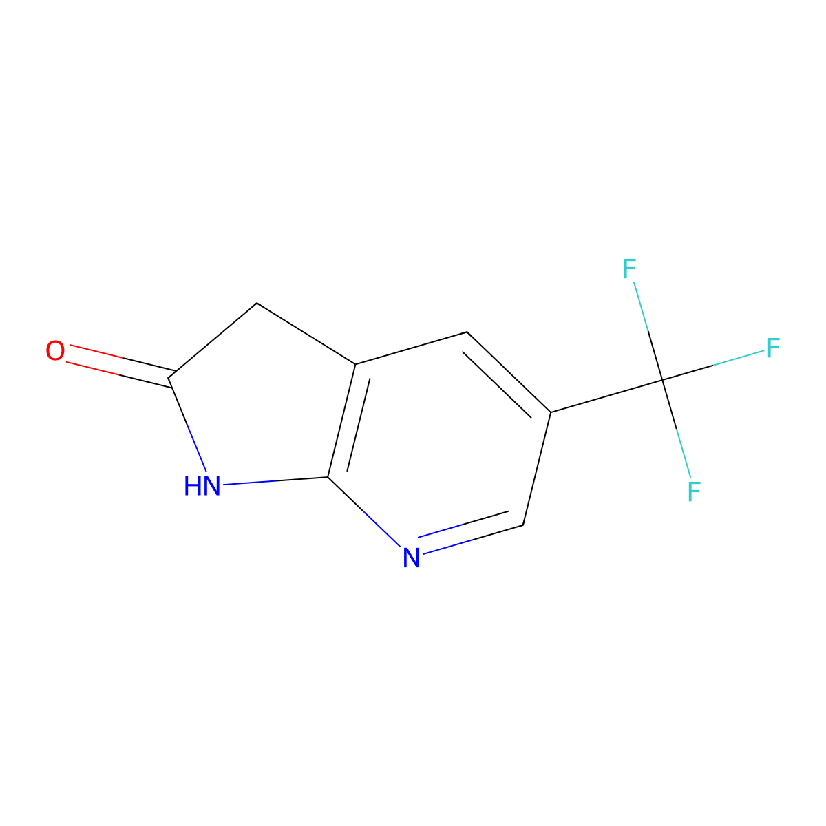 5-(Trifluoromethyl)-1H-pyrrolo[2,3-b]pyridin-2(3H)-one molecular structure, CAS 1936700-15-0