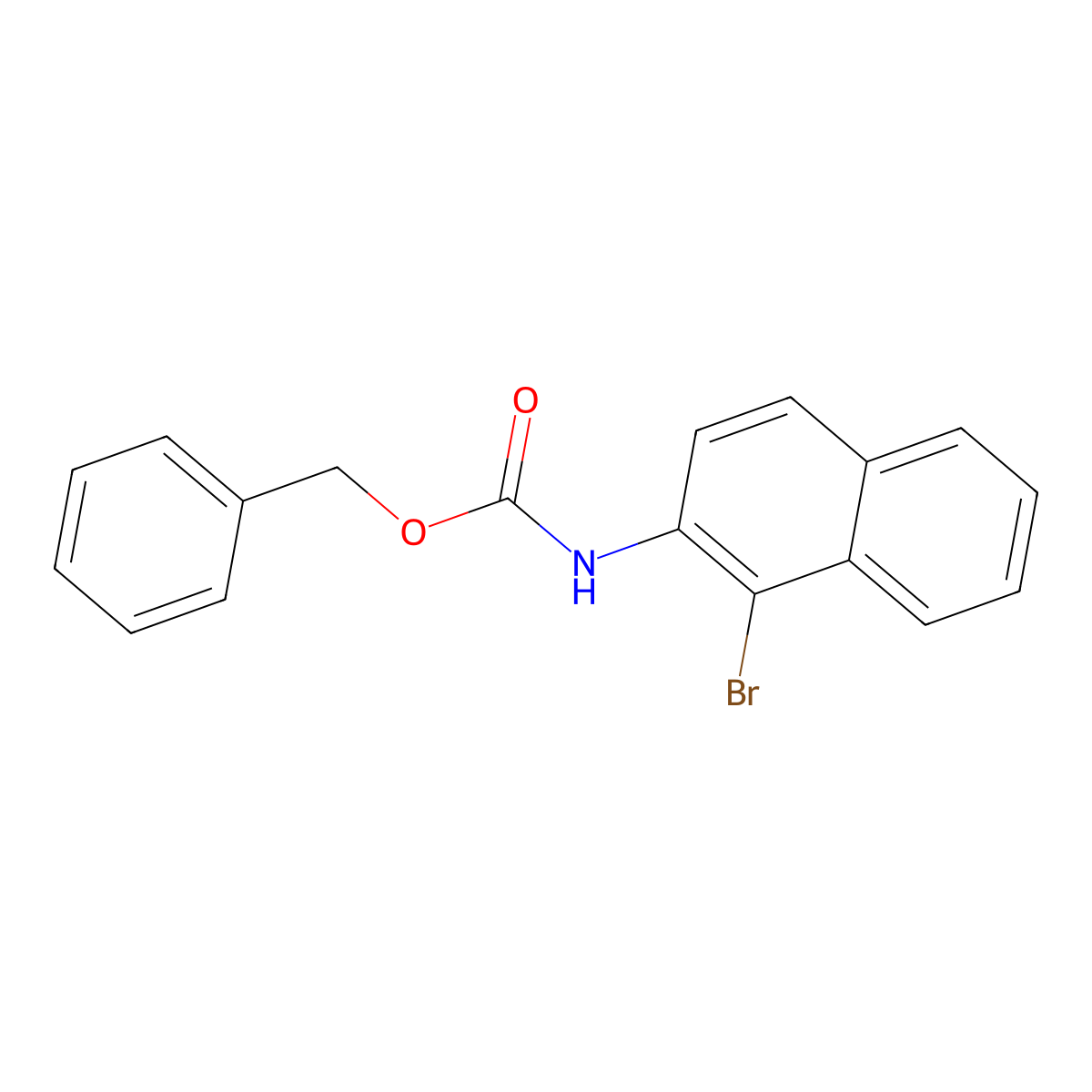 benzyl N-(1-bromonaphthalen-2-yl)carbamate molecular structure, CAS 1936703-43-3