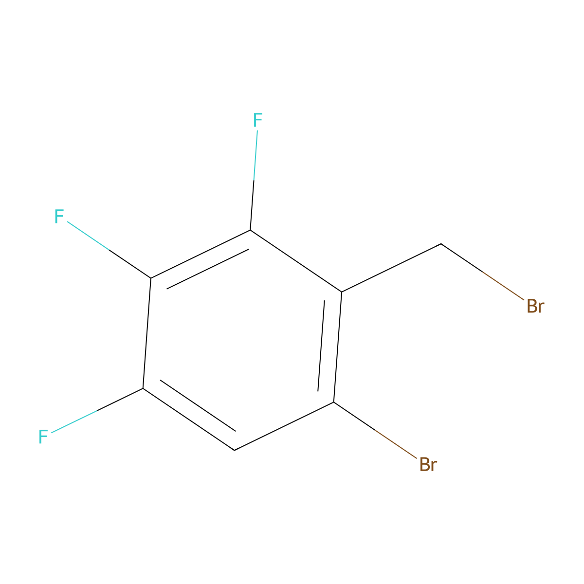 1-Bromo-2-(bromomethyl)-3,4,5-trifluorobenzene molecular structure, CAS 1936711-52-2