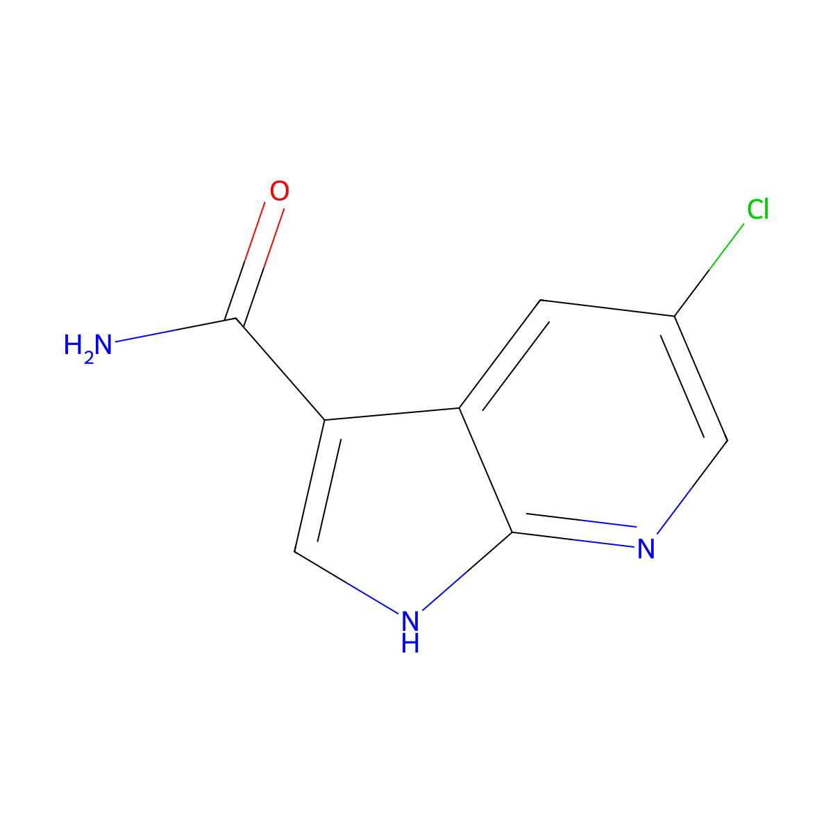 5-Chloro-1H-pyrrolo[2,3-b]pyridine-3-carboxamide molecular structure, CAS 1936712-09-2