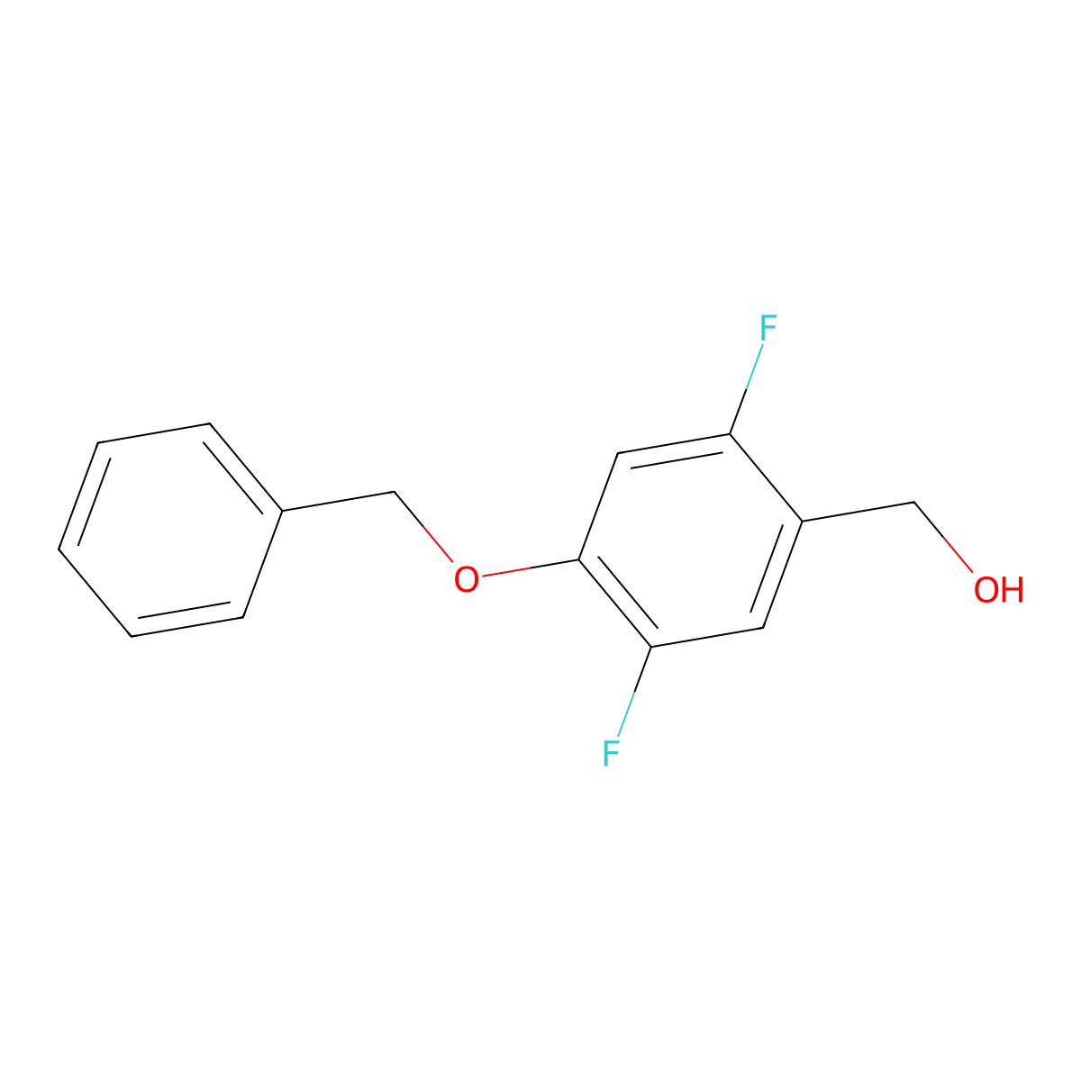 (2,5-Difluoro-4-phenylmethoxyphenyl)methanol molecular structure, CAS 1936712-89-8