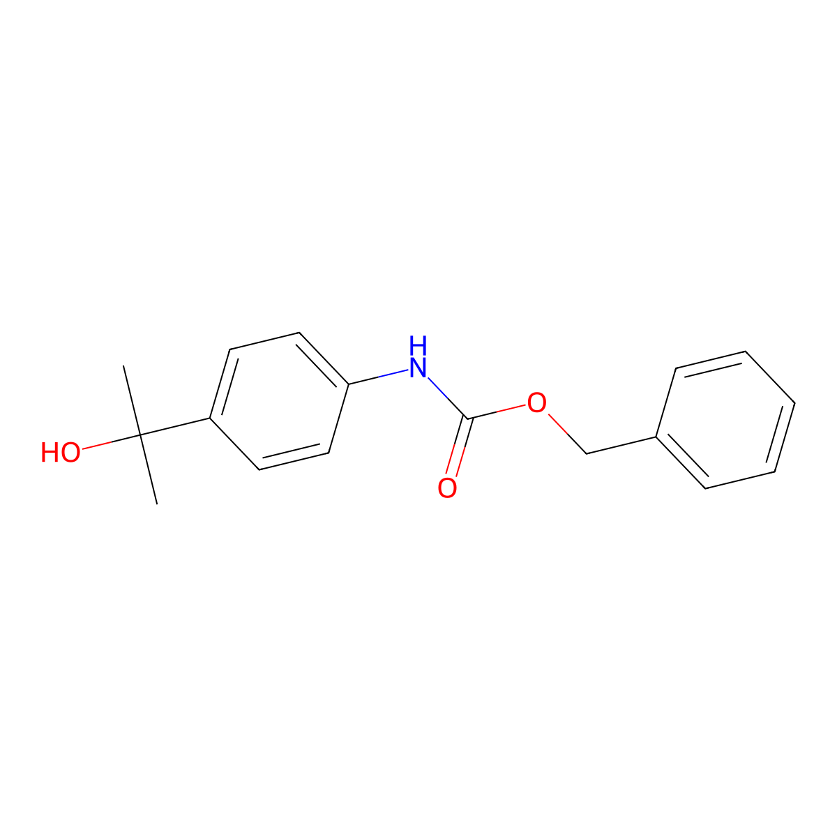 benzyl N-[4-(2-hydroxypropan-2-yl)phenyl]carbamate molecular structure, CAS 1936715-20-6