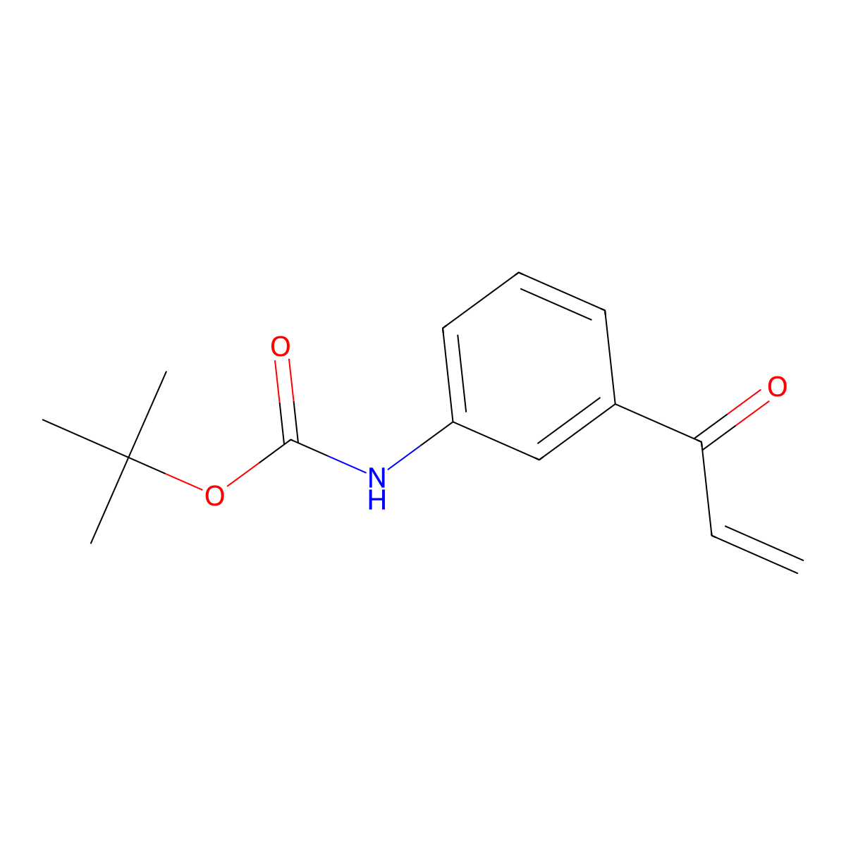 tert-butyl N-(3-(prop-2-enoyl)phenyl)carbamate molecular structure, CAS 1936719-29-7